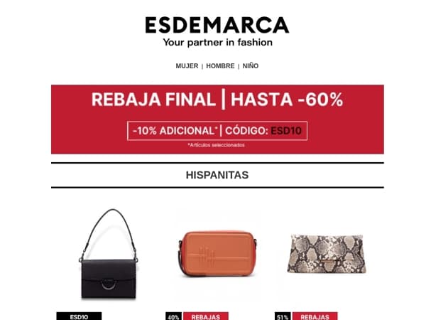Rebaja final en complementos 👜 No lo dejes pasar