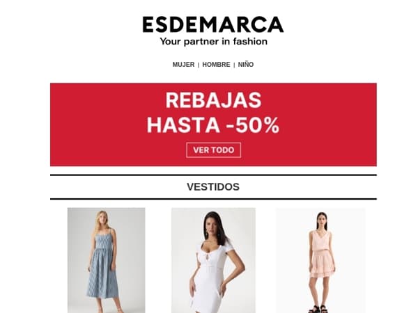Hasta -50% en tu nuevo look en Rebajas ⭐