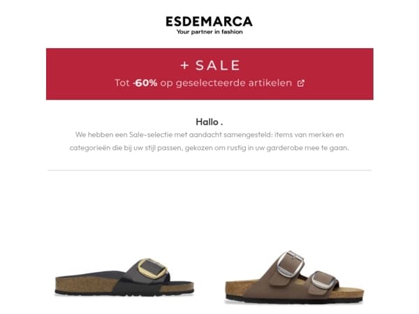 , een Sale-selectie met aandacht
