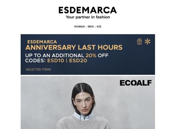 Esdemarca Anniversary: Ecoalf, Blauer, and HOFF with up to an extra -20%