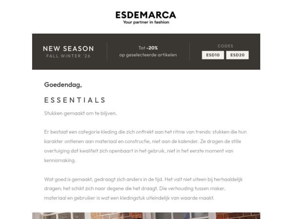 Essentials: blijvende elegantie
