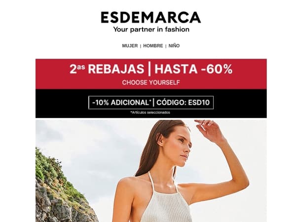 Calzado, ropa, complementos e íntimo con hasta -60% y más 🙌