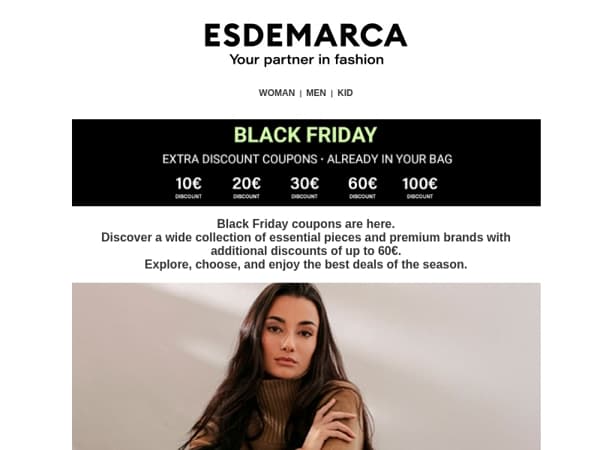 Black Friday Coupons: Up to 100€ additional discount