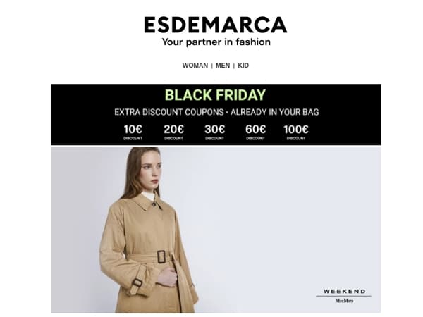 Your must-haves from Weekend Max Mara, Polo Ralph Lauren, Ecoalf, and MOU this Black Friday