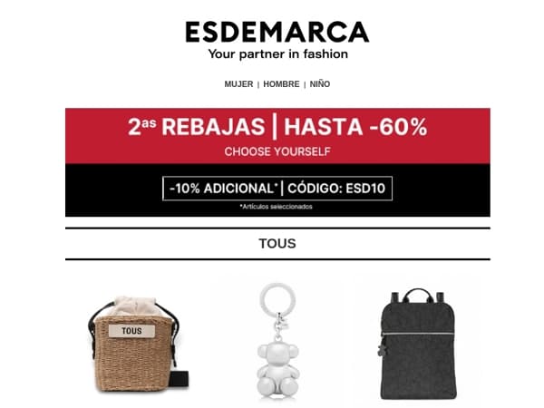 👜 Complementos con hasta -60%. El detalle que transforma