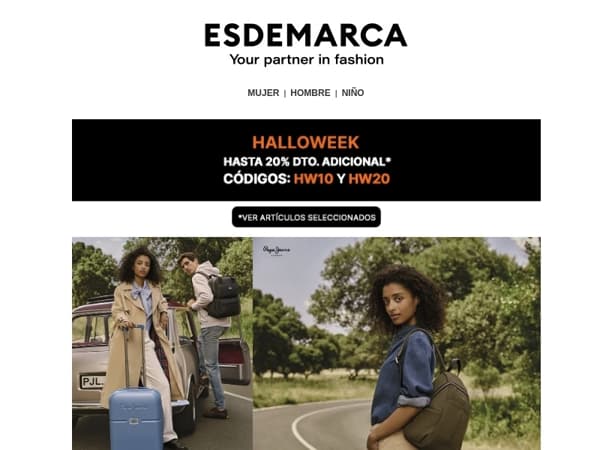 Tus marcas favoritas en HALLOWEEK con hasta -20% adicional