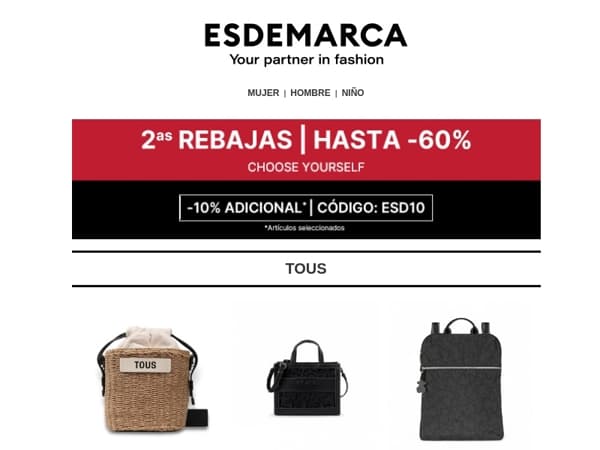 Selección de complementos con hasta -60% 😍