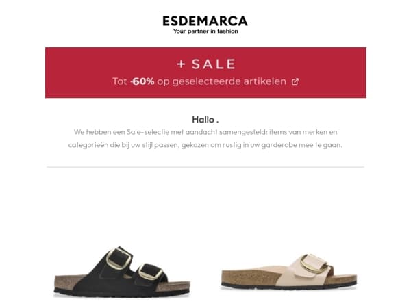 , een Sale-selectie met aandacht