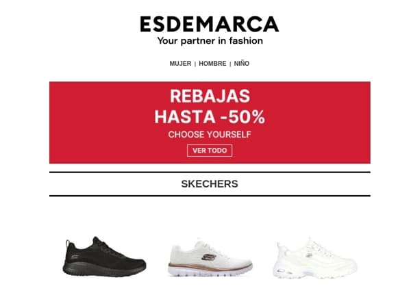 Sneakers con hasta -50% 👟 Skechers, Pepe Jeans, Asics y más