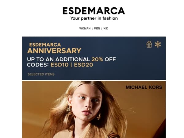 Complete your looks: accessories with up to an extra -20% at Esdemarca Anniversary