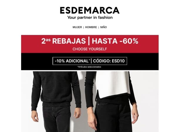 2as Rebajas en tus marcas favoritas 🛍️