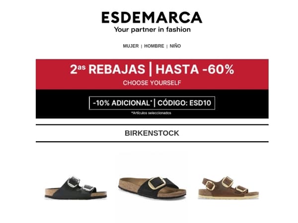 2as Rebajas con alma: Birkenstock, Wonders, MOU y HOFF con hasta -60%
