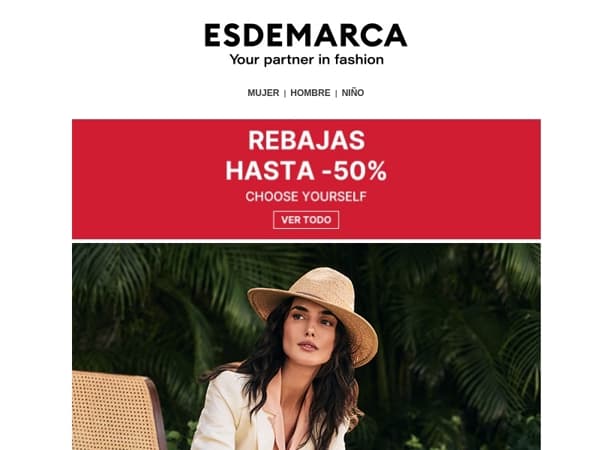 Tus marcas favoritas con hasta -50% en Rebajas 🌞