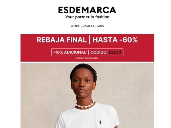 Rebaja Final: ropa con hasta -60% 👏