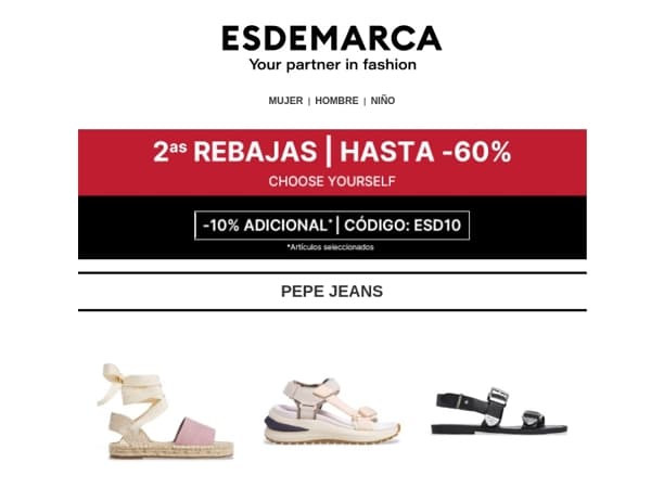 Rebaja final: sandalias top a mejor precio 👡