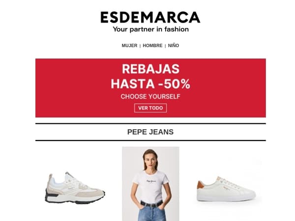 Rebajas en Pepe Jeans, Wonders & Hispanitas. Lo difícil será elegir solo uno 🔥