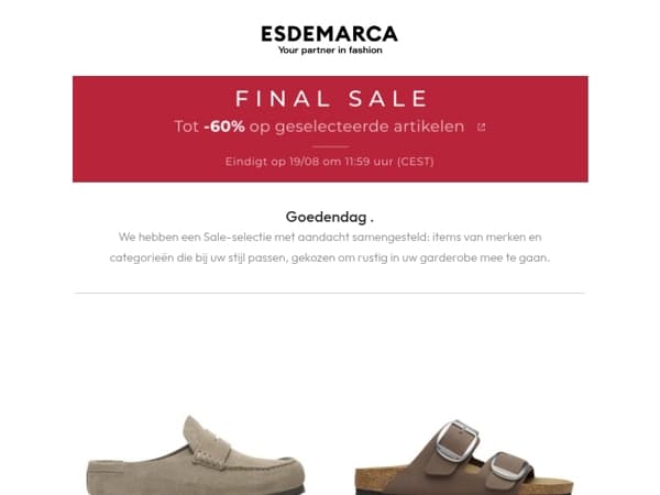 , een Sale-selectie met aandacht