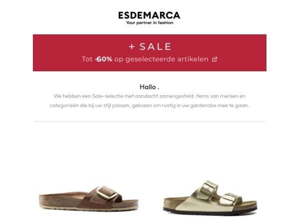 , een Sale-selectie met aandacht