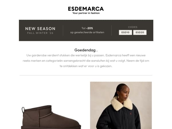 Nieuw in uw selectie bij Esdemarca