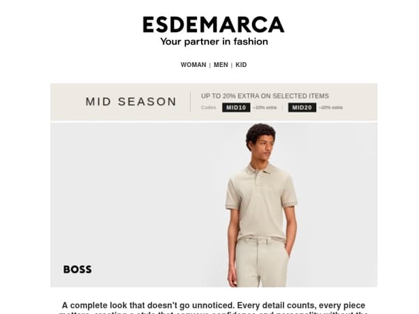 A selection designed with BOSS, C.P. Company and more