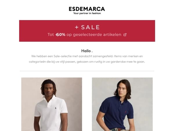 , een Sale-selectie met aandacht