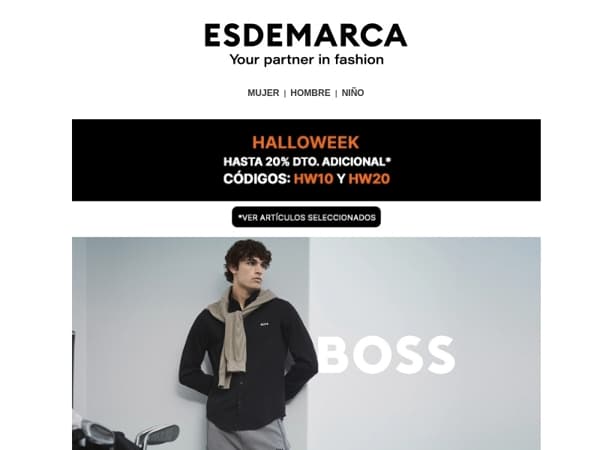 Halloweek te viste de iconos: BOSS, Levi’s y más