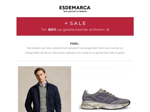 , een Sale-selectie met aandacht