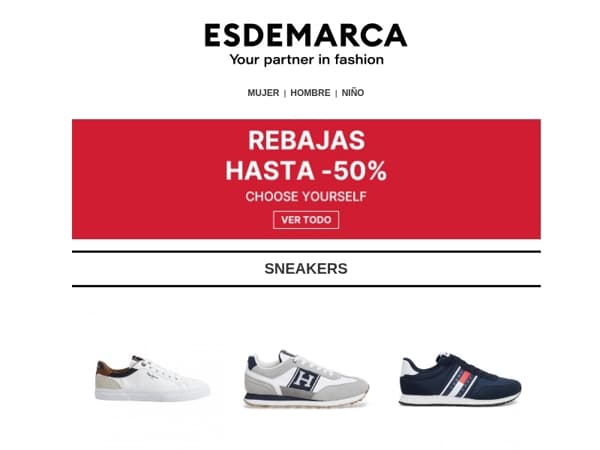El calzado que buscas ahora en Rebajas 👞 Hasta -50% en tus marcas favoritas
