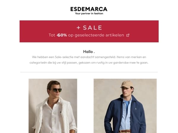 , een Sale-selectie met aandacht