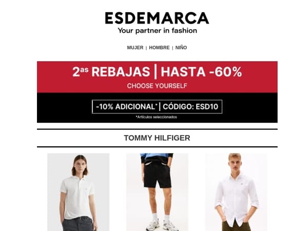 Lo mejor de Tommy Hilfiger, Levi’s y HOFF… con hasta -60% en 2as Rebajas