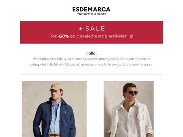 , een Sale-selectie met aandacht