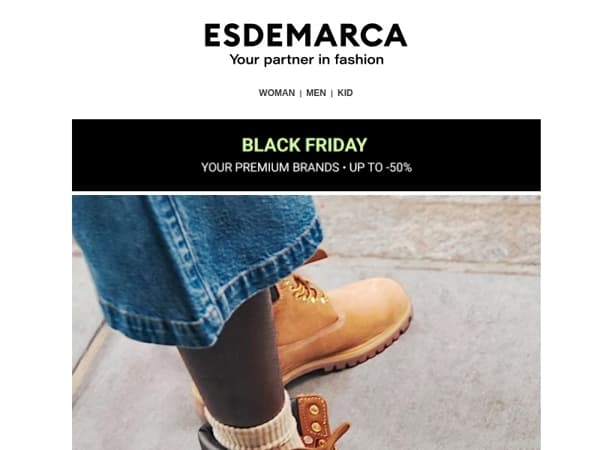 Up to 50% off on footwear this Black Friday
