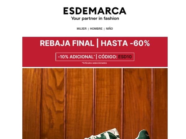 Sneakers, sandalias y más: hasta -60% en Rebaja Final 🔥