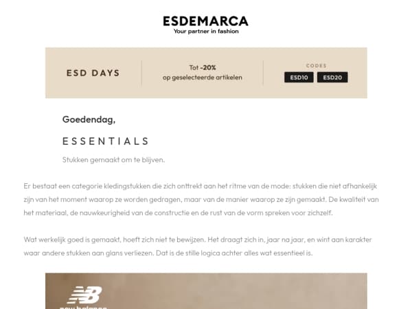 Essentials: wat blijft, telt