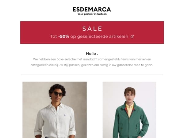 , een Sale-selectie met aandacht