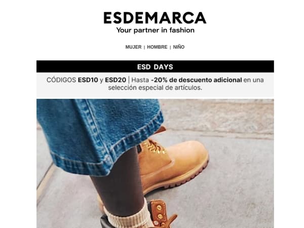 Renueva tu calzado en ESD Days con hasta -20%