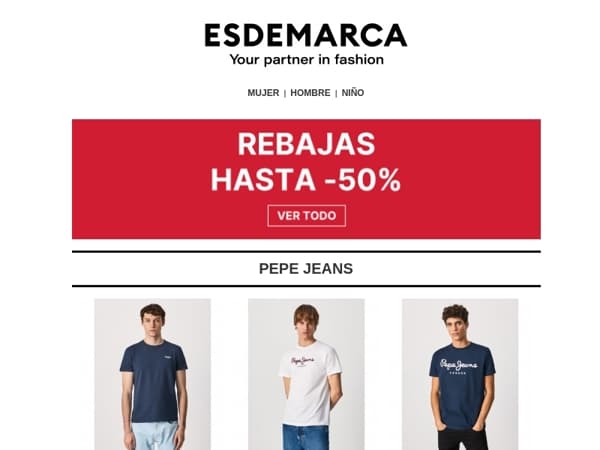 Rebajas en Pepe Jeans, Tommy Hilfiger y BOSS. Tus favoritos del verano 😍