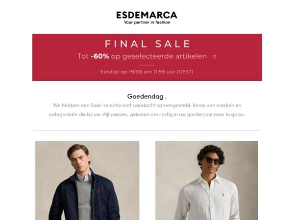 , een Sale-selectie met aandacht