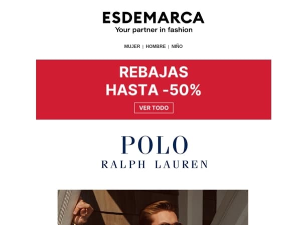 Rebajas en Polo Ralph Lauren. Elegancia y estilo en tu día a día 🔝