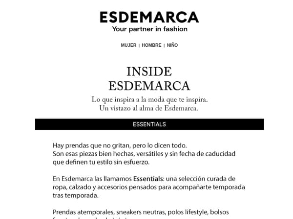 Inside Esdemarca: Así son nuestros Essentials