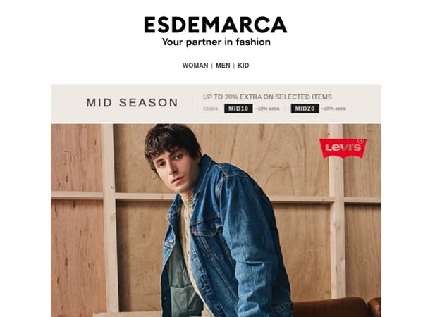 Give your look a twist with Levi's, Baracuta and Asics