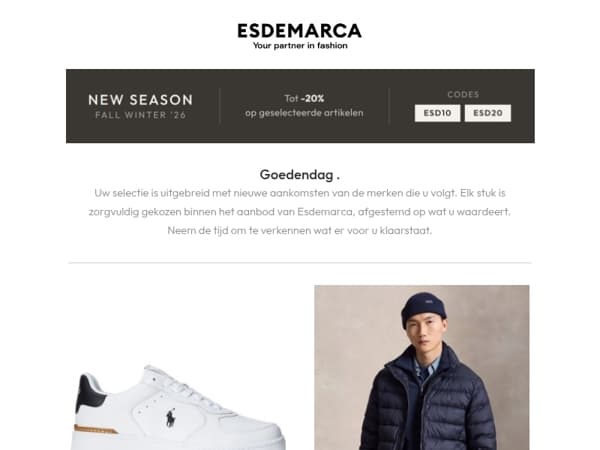 Nieuw in uw selectie bij Esdemarca