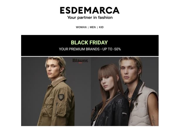 Blauer, Timberland, BOSS and Gant this Black Friday