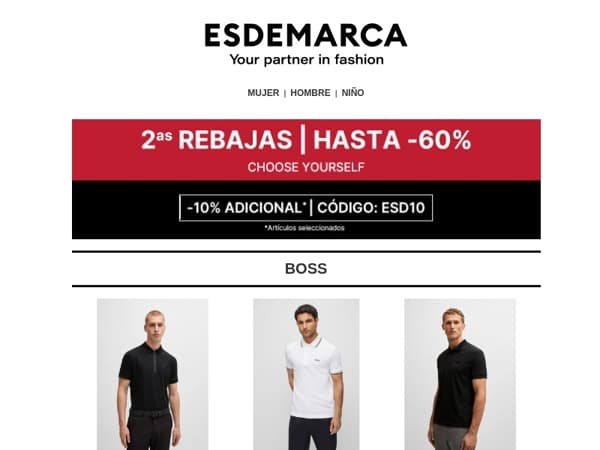 Polos con estilo en 2as Rebajas 🙌 Hasta -60% en los clásicos de verano