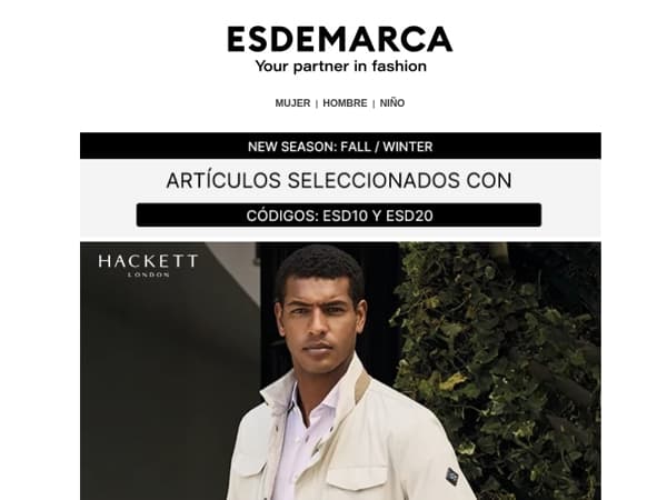 Hackett London, Blauer y Armani Exchange: moda con presencia