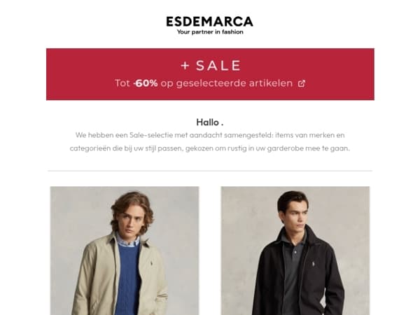 , een Sale-selectie met aandacht