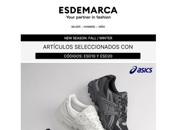 Asics, New Balance y Saucony: hasta -20% adicional en New Season