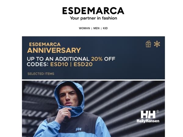 Esdemarca Anniversary: up to an extra -20% on your must-have brands