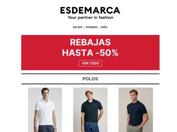 Hasta -50% en tu nuevo look en Rebajas ⭐