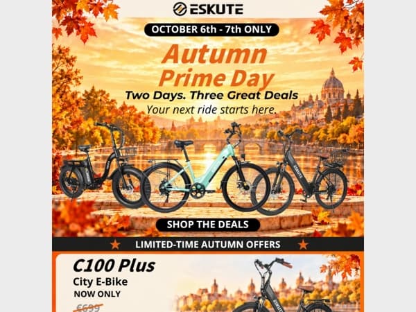 🍂 Autumn Prime Days: C100 Plus €649 & More